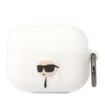 Karl Lagerfeld 3D Logo NFT Silikonové Pouzdro pro Airpods Pro White