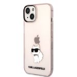Karl Lagerfeld Translucent Choupette NFT Zadní Kryt pro iPhone 14 Plus Pink