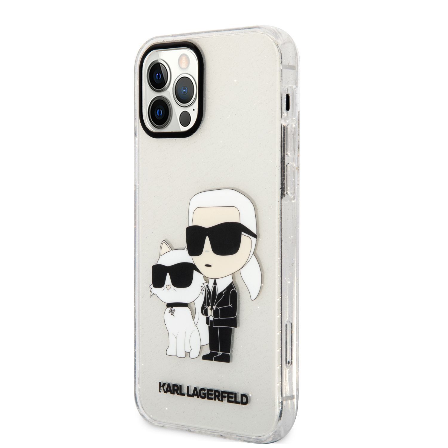 Karl Lagerfeld Translucent Karl and Choupette NFT Zadní Kryt pro iPhone 12/12 Pro Transparent
