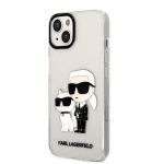 Karl Lagerfeld Translucent Karl and Choupette NFT Zadní Kryt pro iPhone 13 Transparent