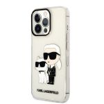 Karl Lagerfeld Translucent Karl and Choupette NFT Zadní Kryt pro iPhone 13 Pro Transparent