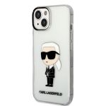 Karl Lagerfeld Translucent Ikonik NFT Zadní Kryt pro iPhone 14 Transparent