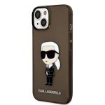 Karl Lagerfeld Translucent Ikonik NFT Zadní Kryt pro iPhone 14 Black