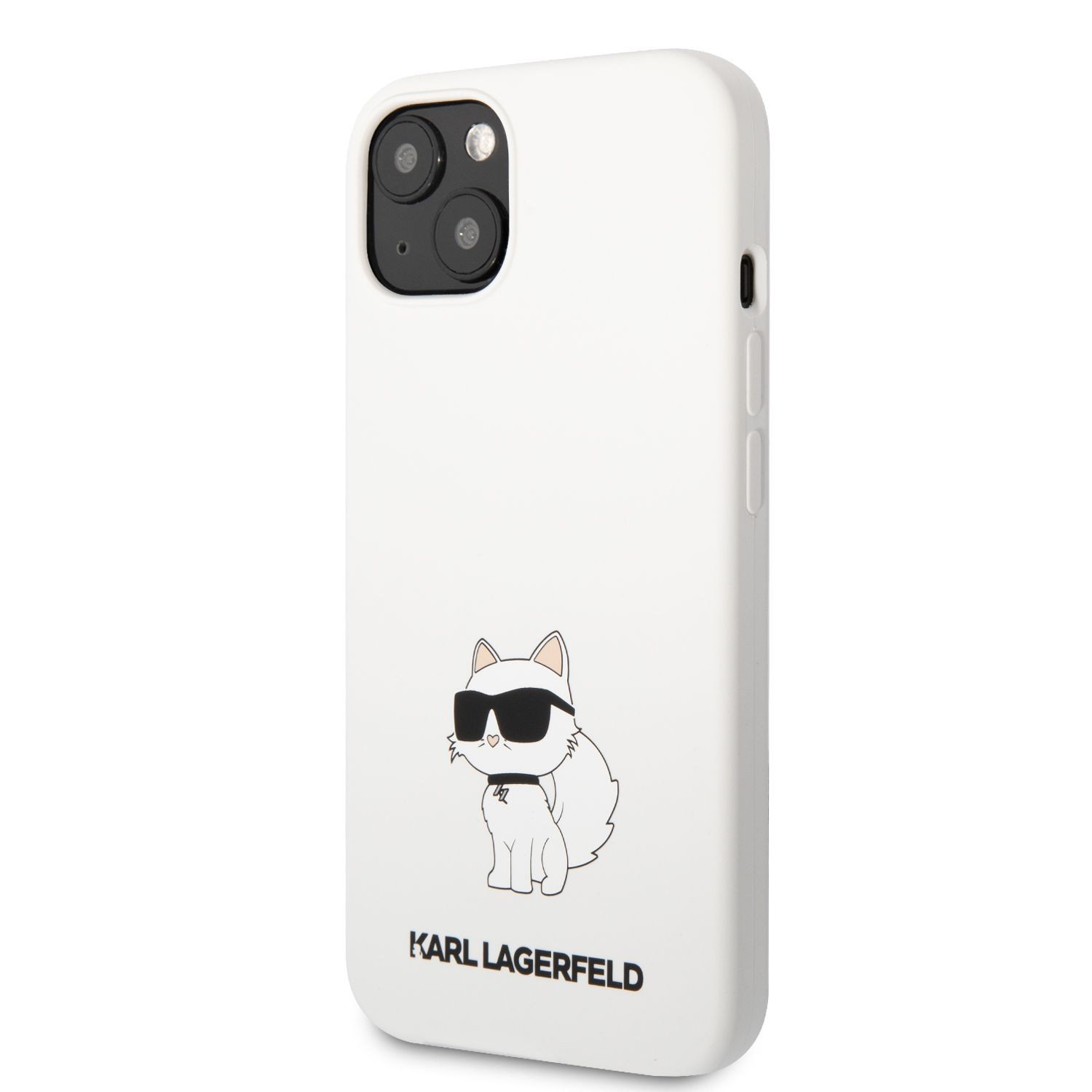 Karl Lagerfeld Liquid Silicone Choupette NFT Zadní Kryt pro iPhone 13 White