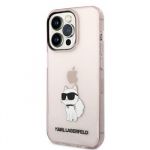 Karl Lagerfeld Translucent Choupette NFT Zadní Kryt pro iPhone 14 Pro Pink
