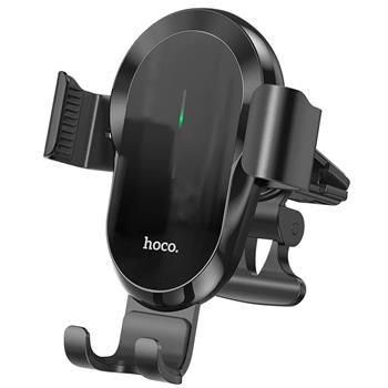 HOCO CA105 Magnetický Držák do Auta s Bezdrátovým Nabíjením Black (Pošk.Balení)