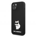 Karl Lagerfeld Liquid Silicone Choupette NFT Zadní Kryt pro iPhone 13 Black
