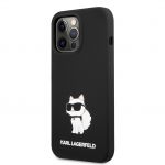 Karl Lagerfeld Liquid Silicone Choupette NFT Zadní Kryt pro iPhone 13 Pro Black