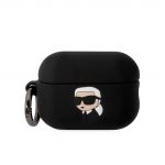 Karl Lagerfeld 3D Logo NFT Silikonové Pouzdro pro Airpods Pro 2 Black