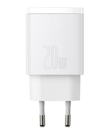 Baseus CCXJ-B02 Compact Quick Nabíječka USB/USB-C 20W White (Pošk. Balení)
