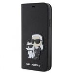 Karl Lagerfeld PU Saffiano Karl and Choupette NFT Book Pouzdro pro iPhone 11 Black