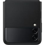 EF-VF711LBE Samsung Kožený Kryt pro Galaxy Z Flip 3 Black (Pošk. Balení)