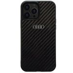 Audi Carbon Fiber Zadní Kryt pro iPhone 13/13 Pro Black