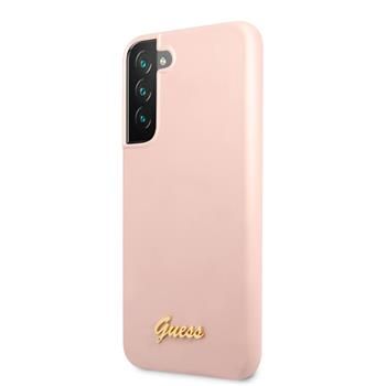 Guess Silicone Metal Logo Zadní Kryt pro Samsung Galaxy S22+ Pink
