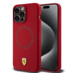 Ferrari Silicone Scuderia MagSafe Zadní Kryt pro iPhone 15 Pro Max Red