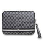 DKNY PU Leather Checkered Pattern and Stripe Obal na Notebook 13/14" Black