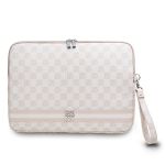 DKNY PU Leather Checkered Pattern and Stripe Obal na Notebook 13/14" Pink