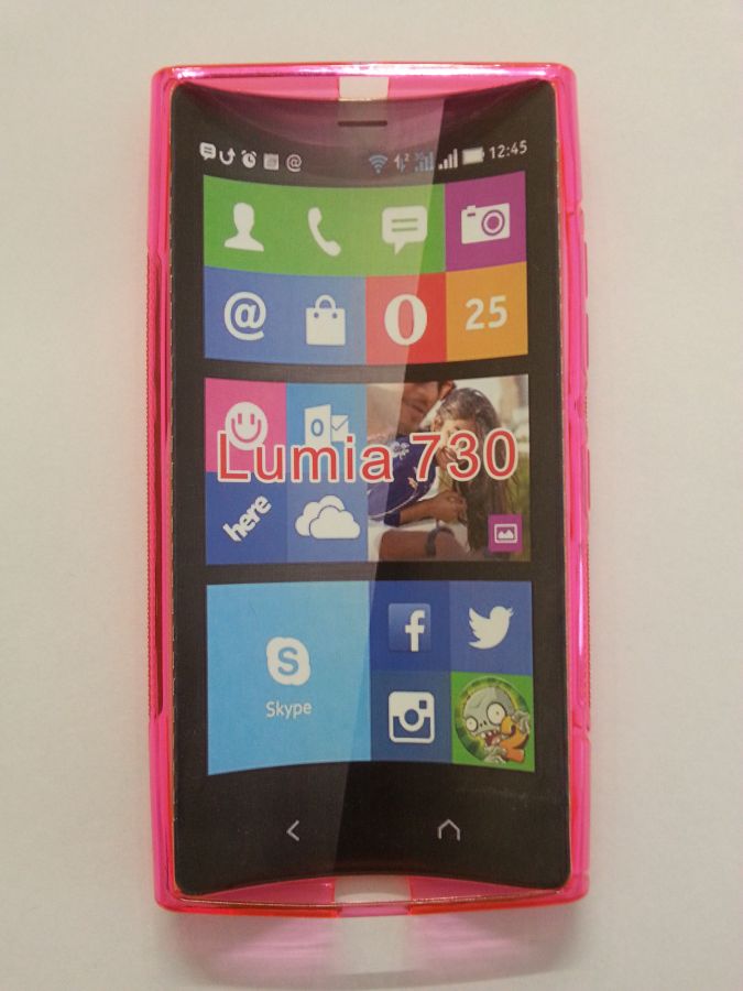 Pouzdro ForCell Lux S pro Nokia Lumia 730/735 růžové